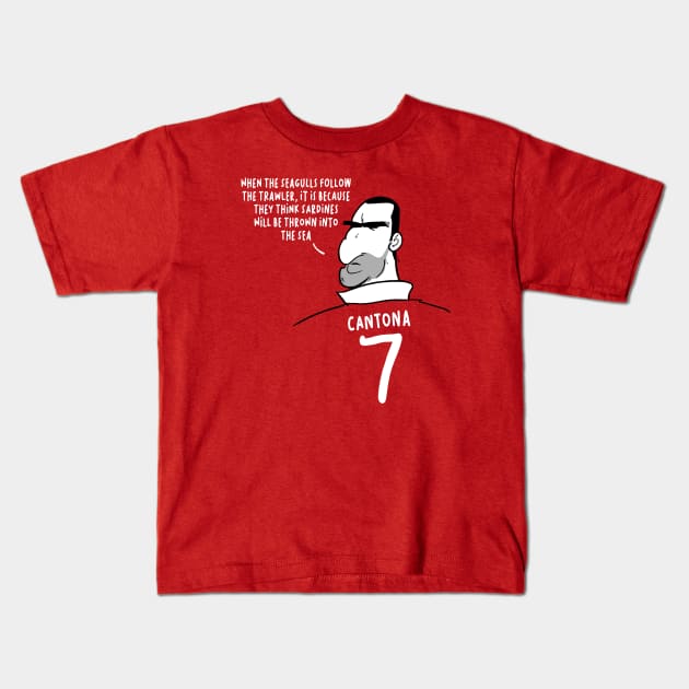 Eric Cantona Manchester Trawler Kids T-Shirt by TerraceTees